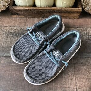 Hey Dude Kids Shoes in Gray and Blue